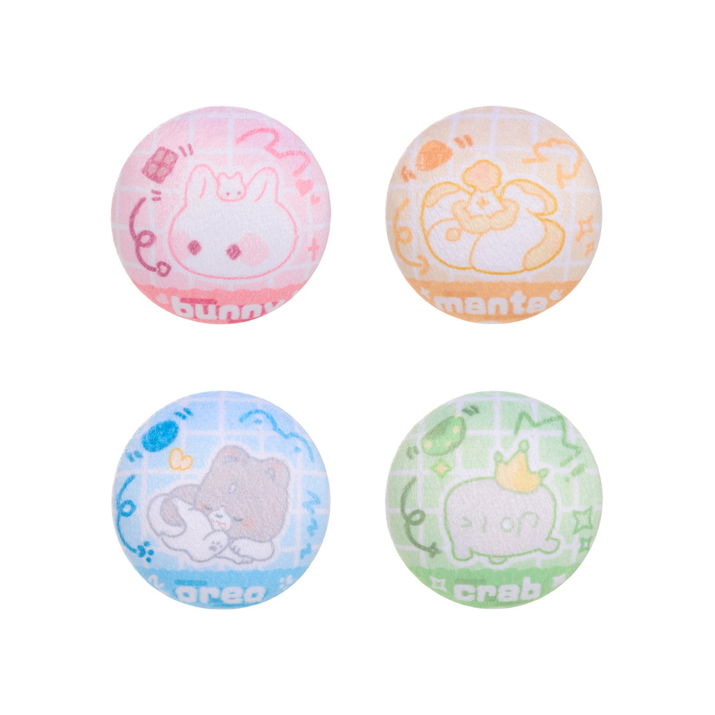 Sky Flocked Button Pin