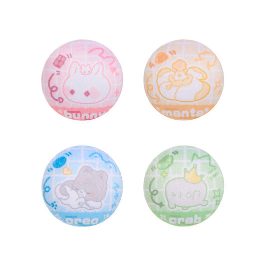 Sky Flocked Button Pin