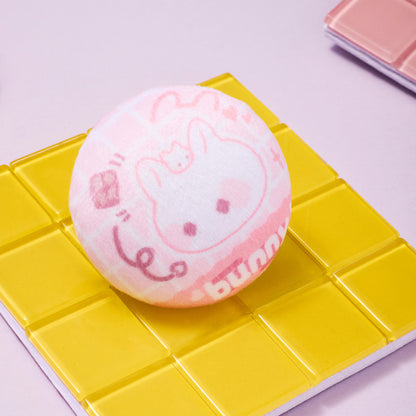 Sky Flocked Button Pin