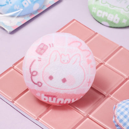 Sky Flocked Button Pin