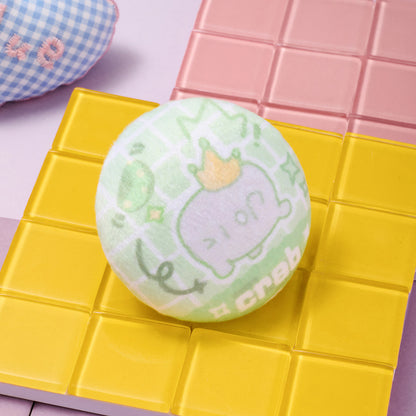 Sky Flocked Button Pin