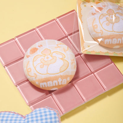 Sky Flocked Button Pin