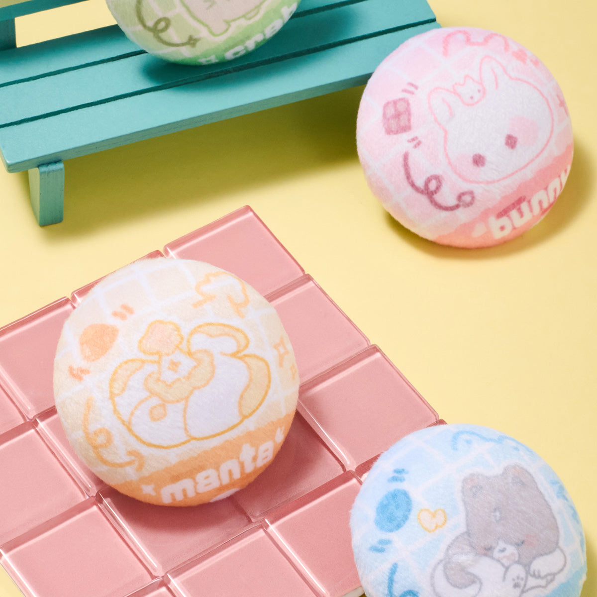 Sky Flocked Button Pin