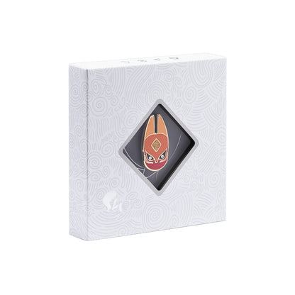 감사의 여우 가면 핀배지